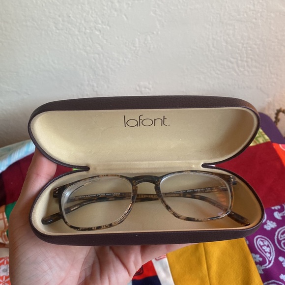 LaFont Interview 2051 52 Gray Glasses Frames Plastic Tortiseshell Made in France - Picture 2 of 16